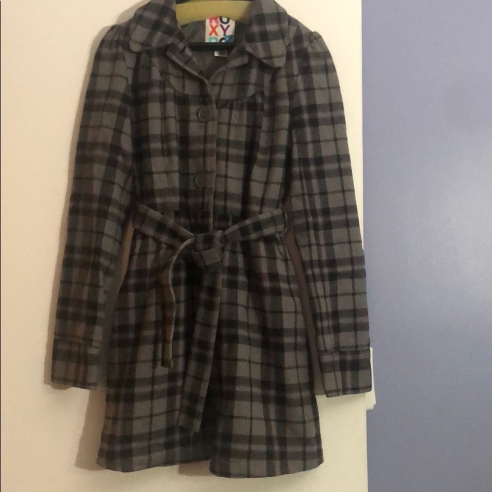 Purple and Grey plaid fall jacket